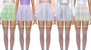 Pastel Skater Skirts - Mesh Needed for Sims 4 miniature 2