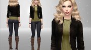 Fur Jacket для Sims 4 миниатюра 2