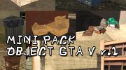 Mini Pack Props Objects GTA V v2 для GTA San Andreas миниатюра 1