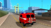 УАЗ пожарная для GTA San Andreas миниатюра 3
