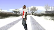 Skin GTA Online в футболке кулак para GTA San Andreas miniatura 4