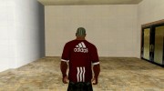 Adidas T-shirt red para GTA San Andreas miniatura 3
