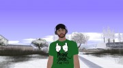 Skin GTA Online в футболке Thank God для GTA San Andreas миниатюра 1