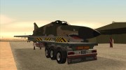 Полуприцеп с самолетом F-4E Phantom II для GTA San Andreas миниатюра 2