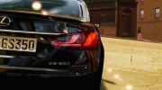 Lexus GS350 F Sport 2013 для GTA 4 миниатюра 13