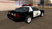 Chevrolet Camaro IROC-Z 1990 California Highway Patrol for GTA San Andreas miniature 3