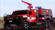 Hummer H2 Firetruck Fire Department City of Los Sanos for GTA San Andreas miniature 1