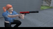 Silenced pistol black and red для GTA San Andreas миниатюра 1