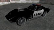 Chevrolet Corvette C3 Stingray Police LSPD para GTA San Andreas miniatura 3
