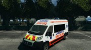 Ambulance Jussieu Secours Fiat 2012 para GTA 4 miniatura 1