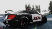 Mercedes-Benz C 63 AMG Black Series Police para GTA San Andreas miniatura 2
