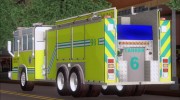 Pierce Quantum Miami Dade Fire Department Tanker 6 для GTA San Andreas миниатюра 6