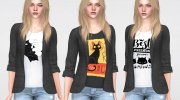 Cat Lover Suits for Women для Sims 4 миниатюра 1