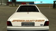 Ford LTD Crown Victoria 1991 Jefferson County Sheriff для GTA San Andreas миниатюра 7