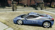 Ferrari 458 Italia Police для GTA 4 миниатюра 2