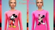 Mickey And Friends Pajama Set para Sims 4 miniatura 1