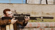 Снайперская винтовка AW L115A1 с глушителем v4 для GTA 4 миниатюра 1