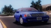 1993 Mercedes-Benz (R129) 600SL\500SL (US-Spec) для GTA San Andreas миниатюра 2
