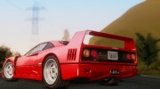 1989 Ferrari F40 (EU-Spec) для GTA San Andreas миниатюра 2