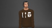 Сет мужских свитшотов для Sims 4 миниатюра 5