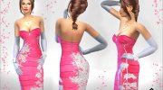 Nature Glitter Dresses for Sims 4 miniature 2