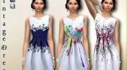 Vintage Dress para Sims 4 miniatura 1