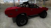 1970 Dodge Challenger Cabrio Off Road для GTA San Andreas миниатюра 4