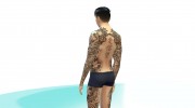 Waves Tattoo - Lounacutex para Sims 4 miniatura 2