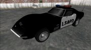 Chevrolet Corvette C3 Stingray Police LSPD para GTA San Andreas miniatura 1