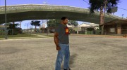 CJ в футболке (K DST) для GTA San Andreas миниатюра 3