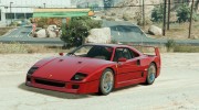 1987 Ferrari F40 1.1.2 для GTA 5 миниатюра 1