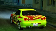 Nissan Skyline R-34 GT-R V-spec 1999 для GTA San Andreas миниатюра 11