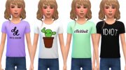 Snazzy Tee Shirts For Kids для Sims 4 миниатюра 3