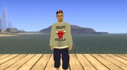 Парень в кофте Chicago Bulls для GTA San Andreas миниатюра 2