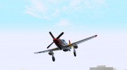 P51D Mustang Red Tails для GTA San Andreas миниатюра 5