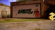HD Граффити на Гараже CJ в Гантоне для GTA San Andreas миниатюра 1