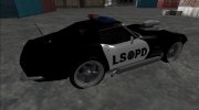 Chevrolet Corvette C3 Stingray Police LSPD para GTA San Andreas miniatura 4