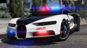 Bugatti Chiron Hot Pursuit Police for GTA 5 miniature 1