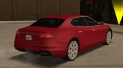 2018 Maserati Quattroporte (Low Poly) для GTA San Andreas миниатюра 4