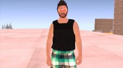 Skin HD GTA V Online в оранжевых очках for GTA San Andreas miniature 1