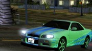 Nissan Skyline R-34 GT-R V-spec 1999 для GTA San Andreas миниатюра 9