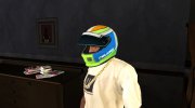 Racing Helmet Falken для GTA San Andreas миниатюра 3
