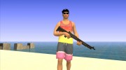 Skin GTA V Online в летней одежде для GTA San Andreas миниатюра 9