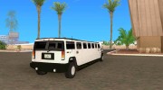 H2 Hummer Лимузин для GTA San Andreas миниатюра 4