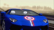 Lamborghini Aventador LP700 2012 Captain America для GTA San Andreas миниатюра 17
