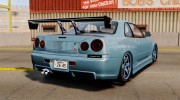 Nissan Skyline GT-R (BNR34) 2002 for GTA 4 miniature 3