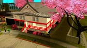 Japanese Castle CJ House and Beautiful Sakura Trees for GTA San Andreas miniature 2