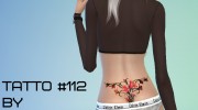 Tattoo 112  - Get to Work needed для Sims 4 миниатюра 1
