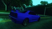 1999 Nissan Skyline GT-R (R34) для GTA San Andreas миниатюра 2