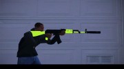 AK-47 chrome green para GTA San Andreas miniatura 2